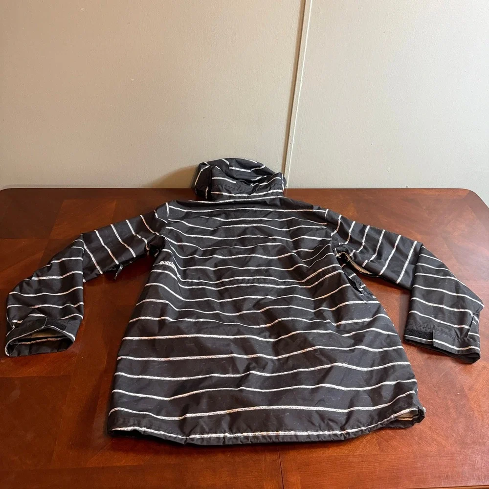 Special Blend  XXL Snowboard Jacket Black White Striped First Chair Last Call